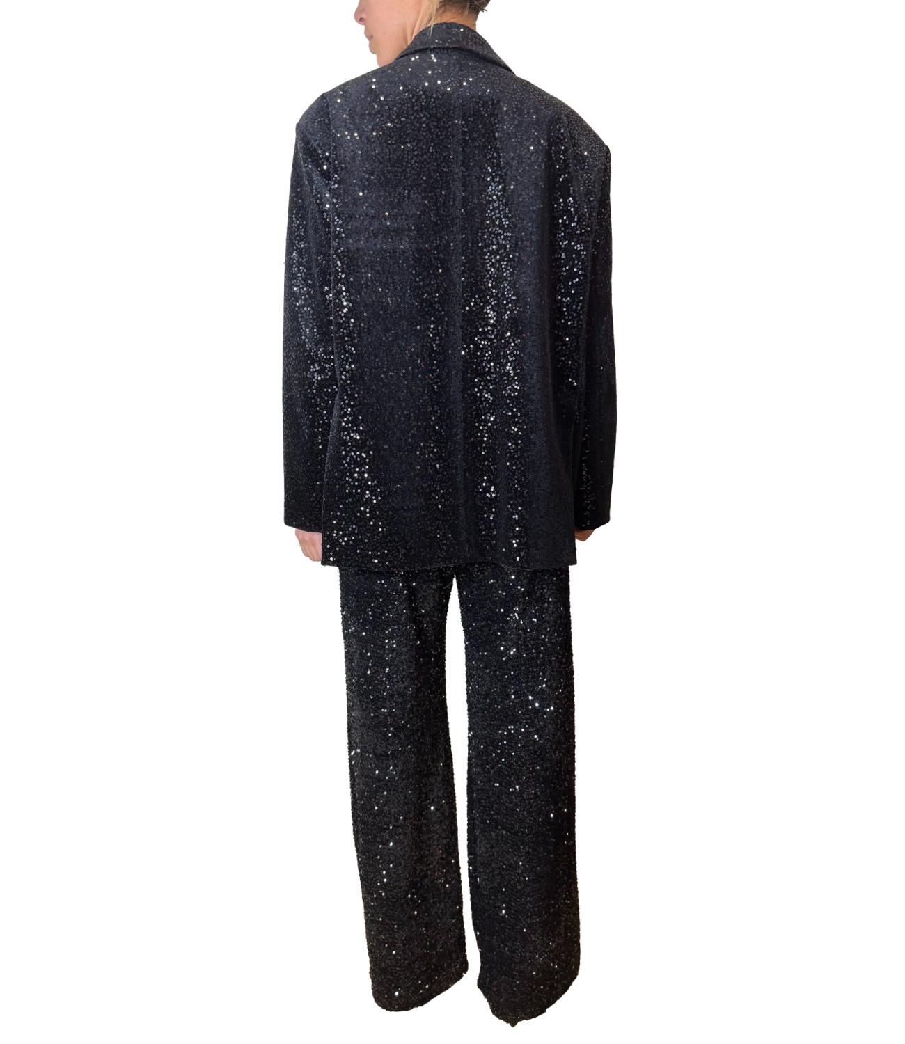 Imperial pantalone paillettes nero donna
