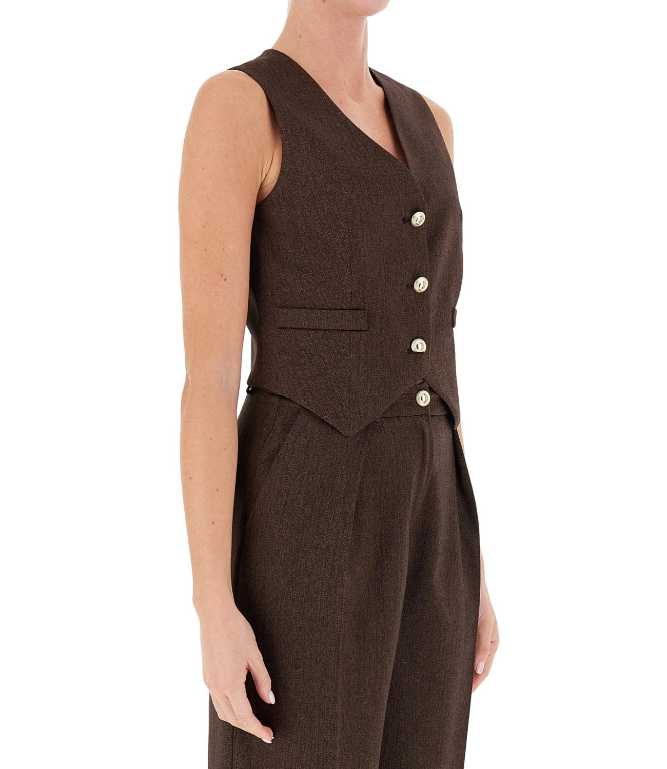 Rinascimento gilet cioccolato donna
