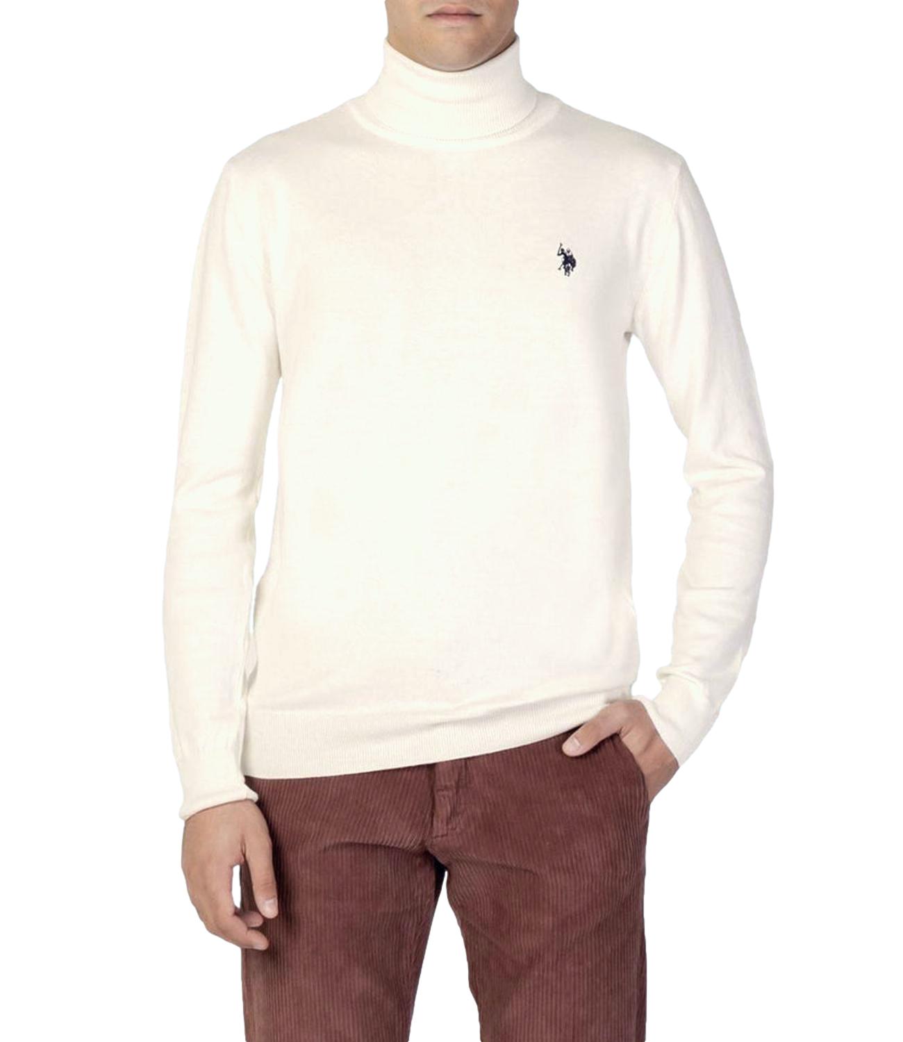 Pullover collo alto bianco panna us polo