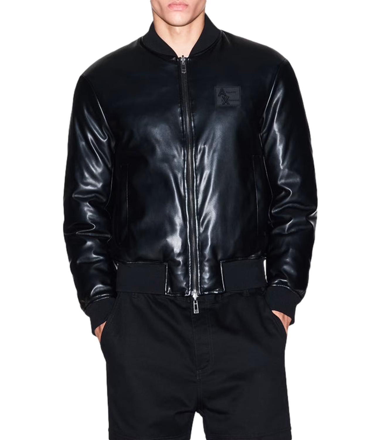 Giacca di pelle nero uomo