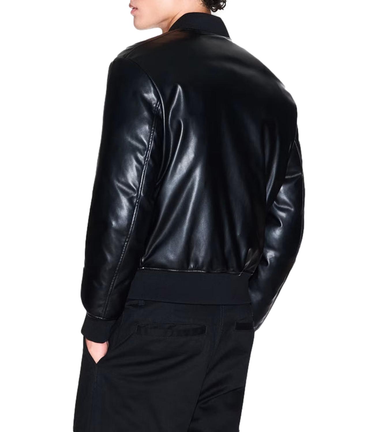 Giacca di pelle nero uomo