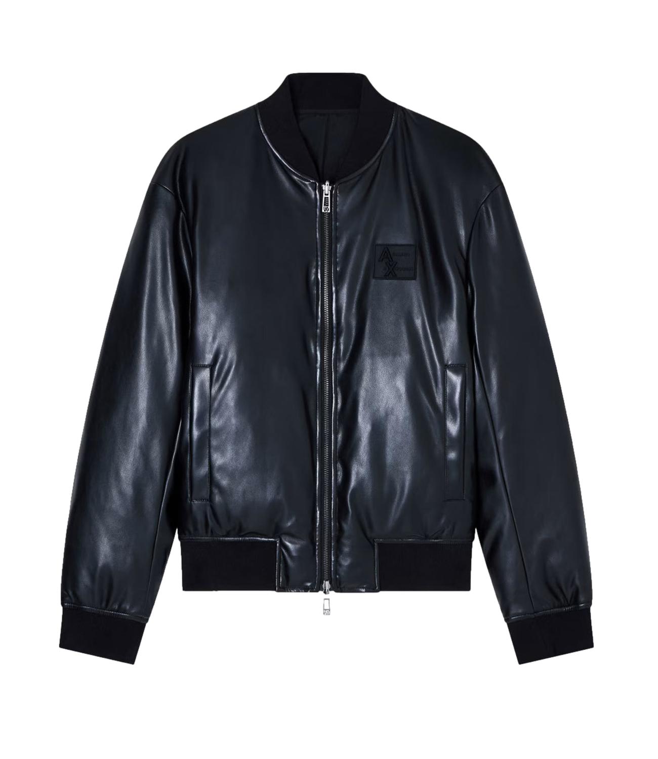 Giacca di pelle nero uomo