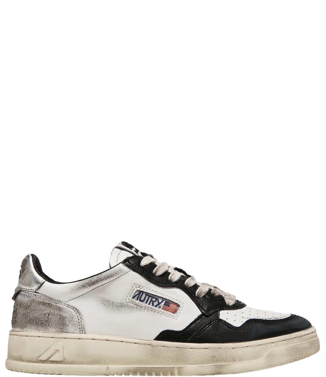 Autry Sneakers Medalist Low Super Vintage Bianca/Nera Uomo