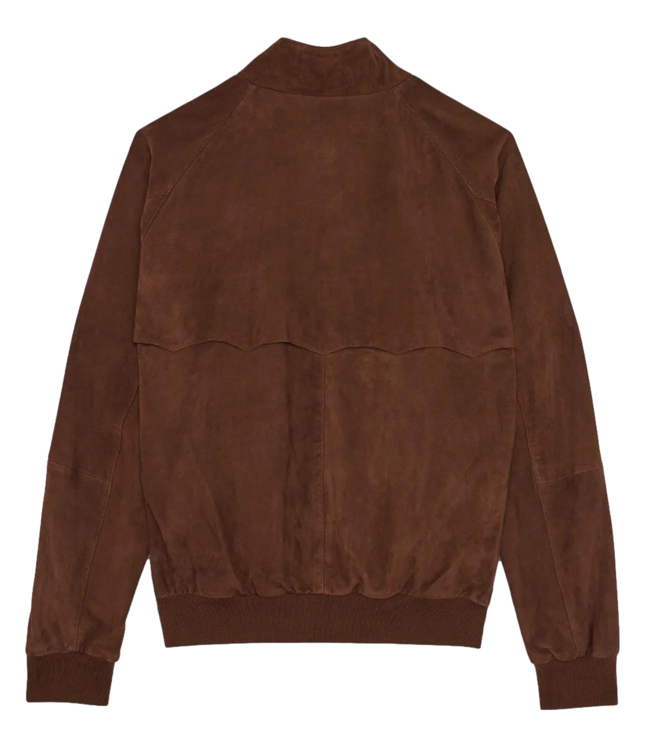 Giubbino G9 in suede scamosciata colore chocolate