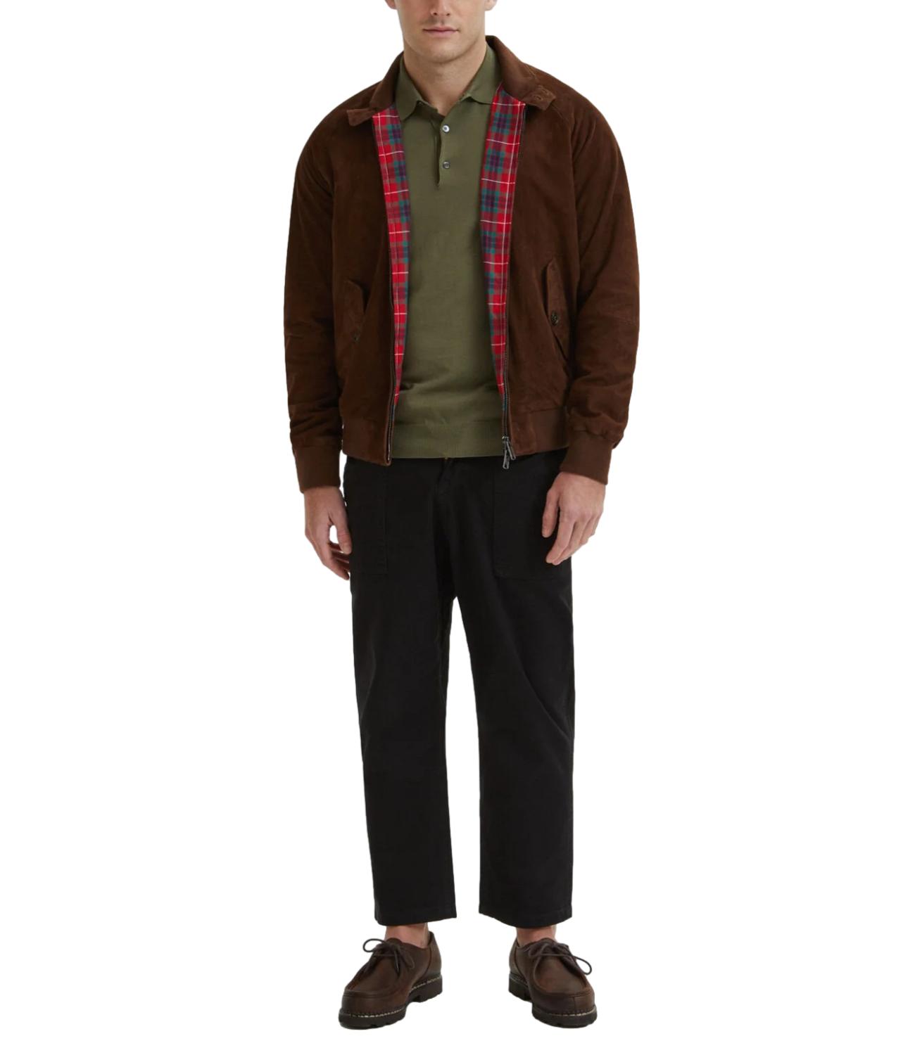 Giubbino G9 in suede scamosciata colore chocolate