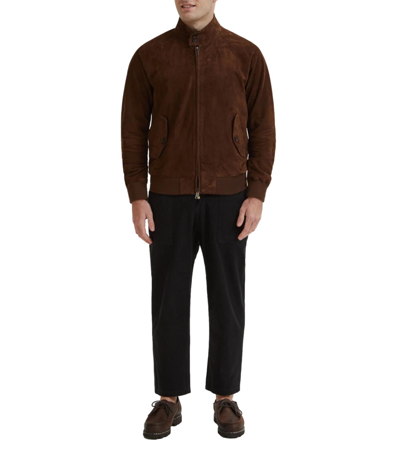 Giubbino G9 in suede scamosciata colore chocolate
