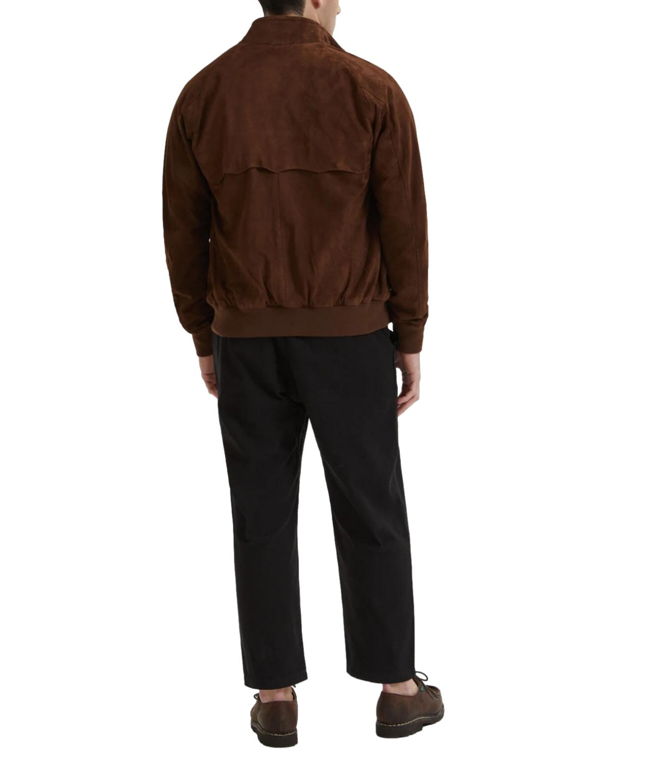 Giubbino G9 in suede scamosciata colore chocolate