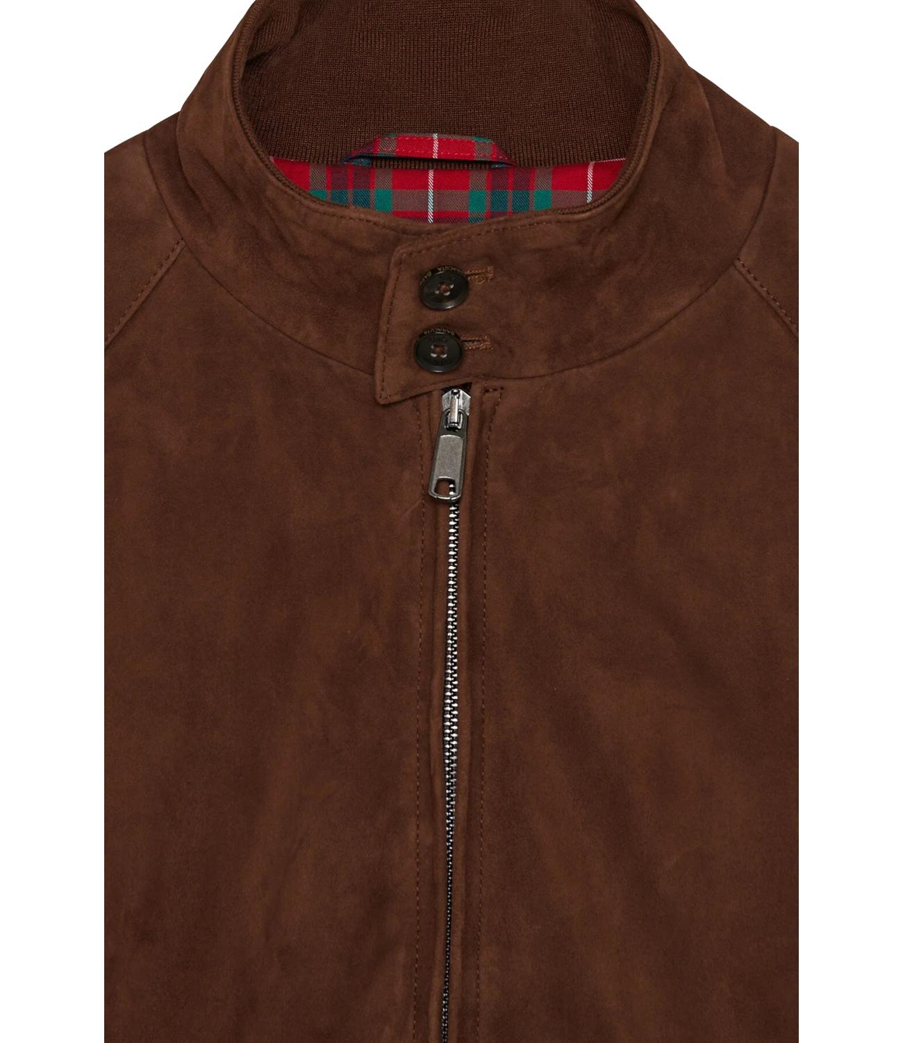 Giubbino G9 in suede scamosciata colore chocolate