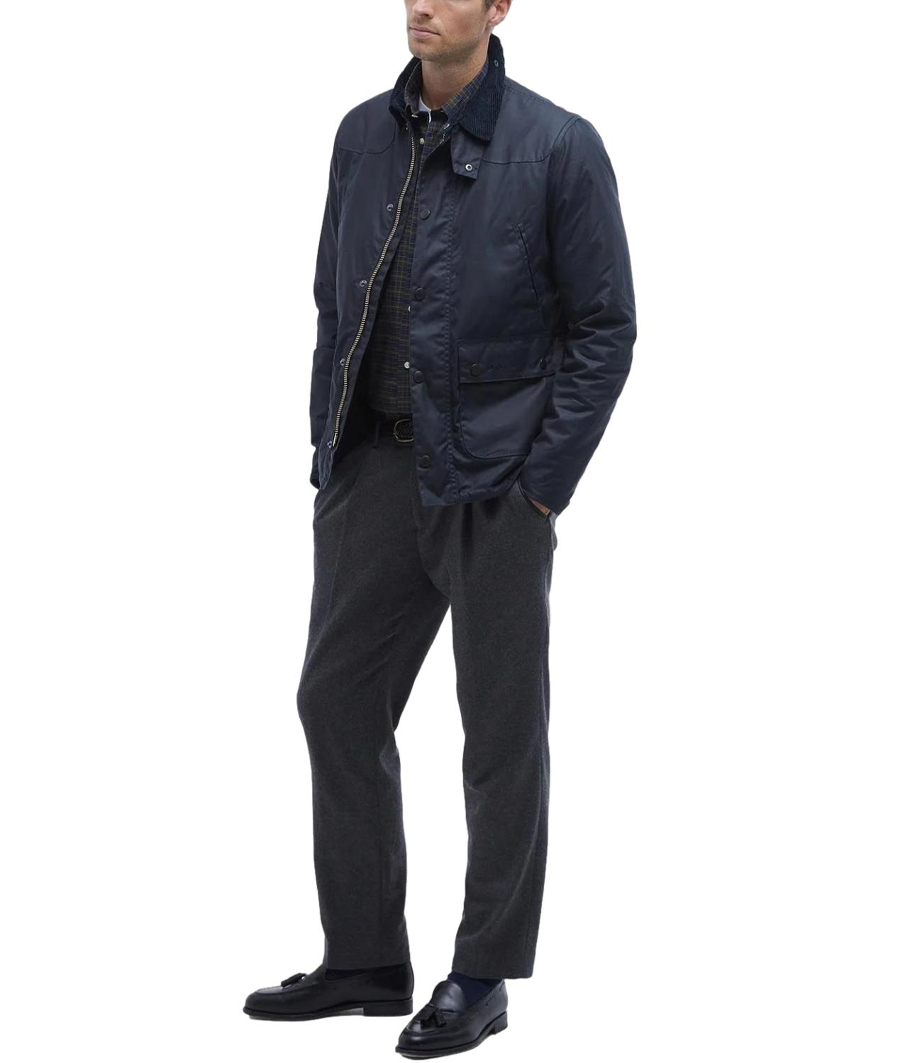 Reelin wax jacket blu navy