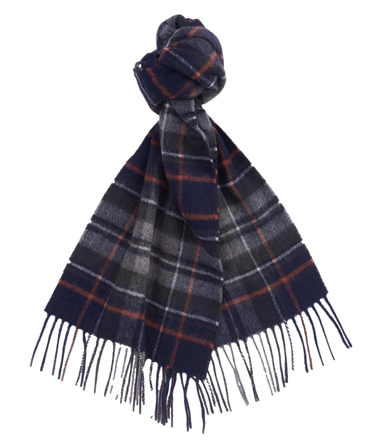 New Check Tartan Scarf blu navy