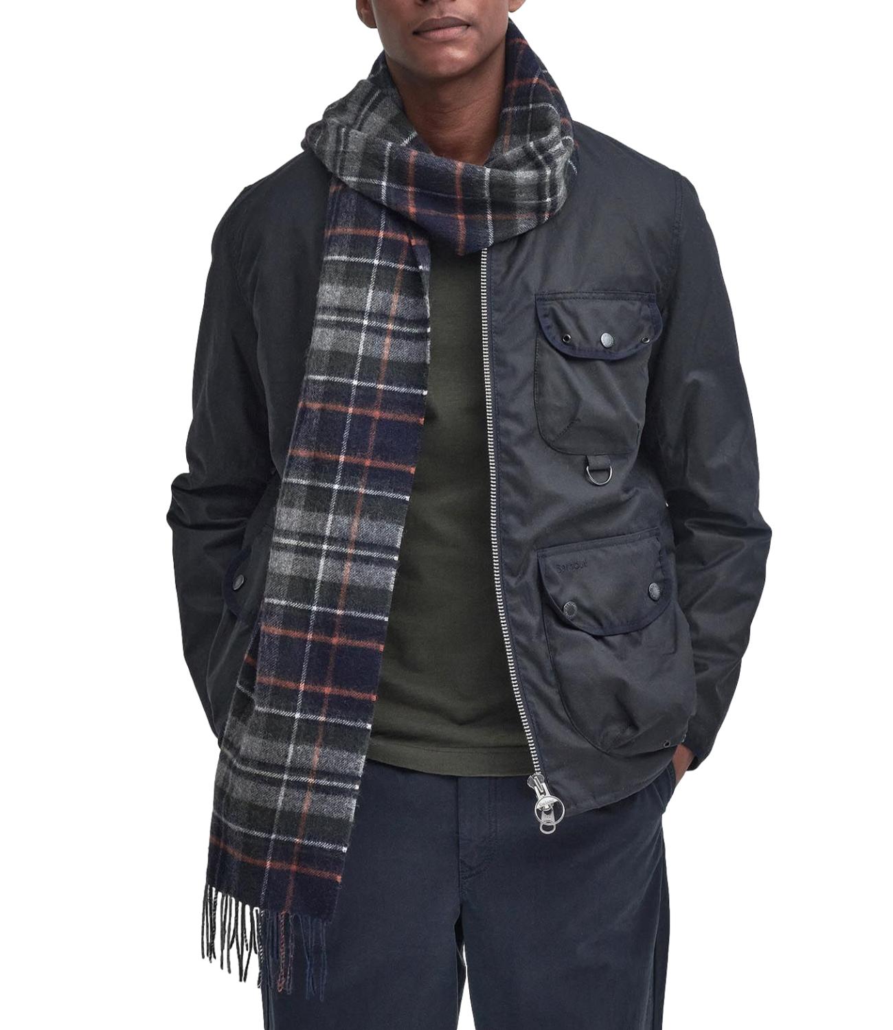 New Check Tartan Scarf blu navy