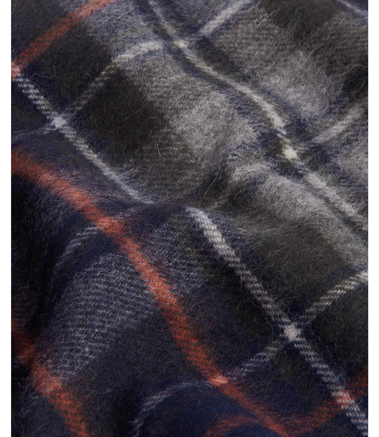New Check Tartan Scarf blu navy
