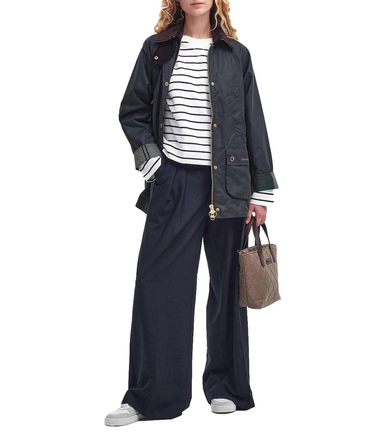 Modern Beadnell Wax Jacket verde