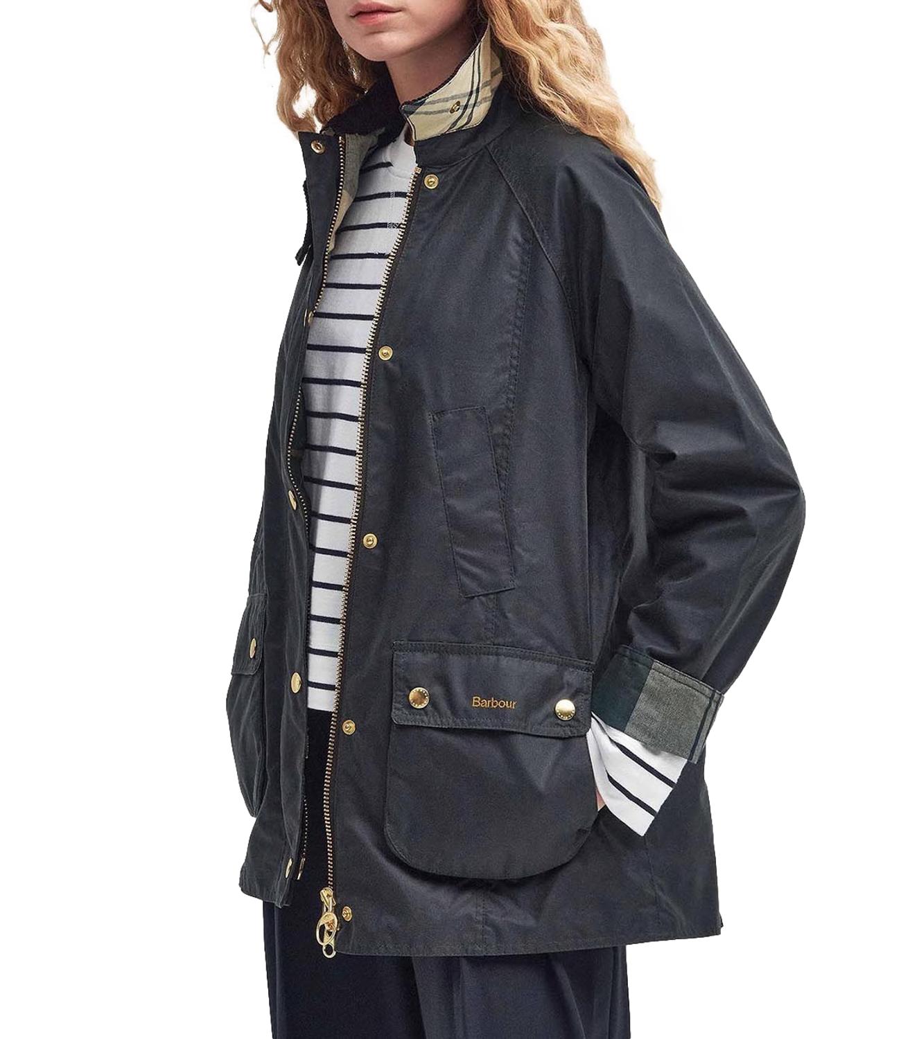 Modern Beadnell Wax Jacket verde