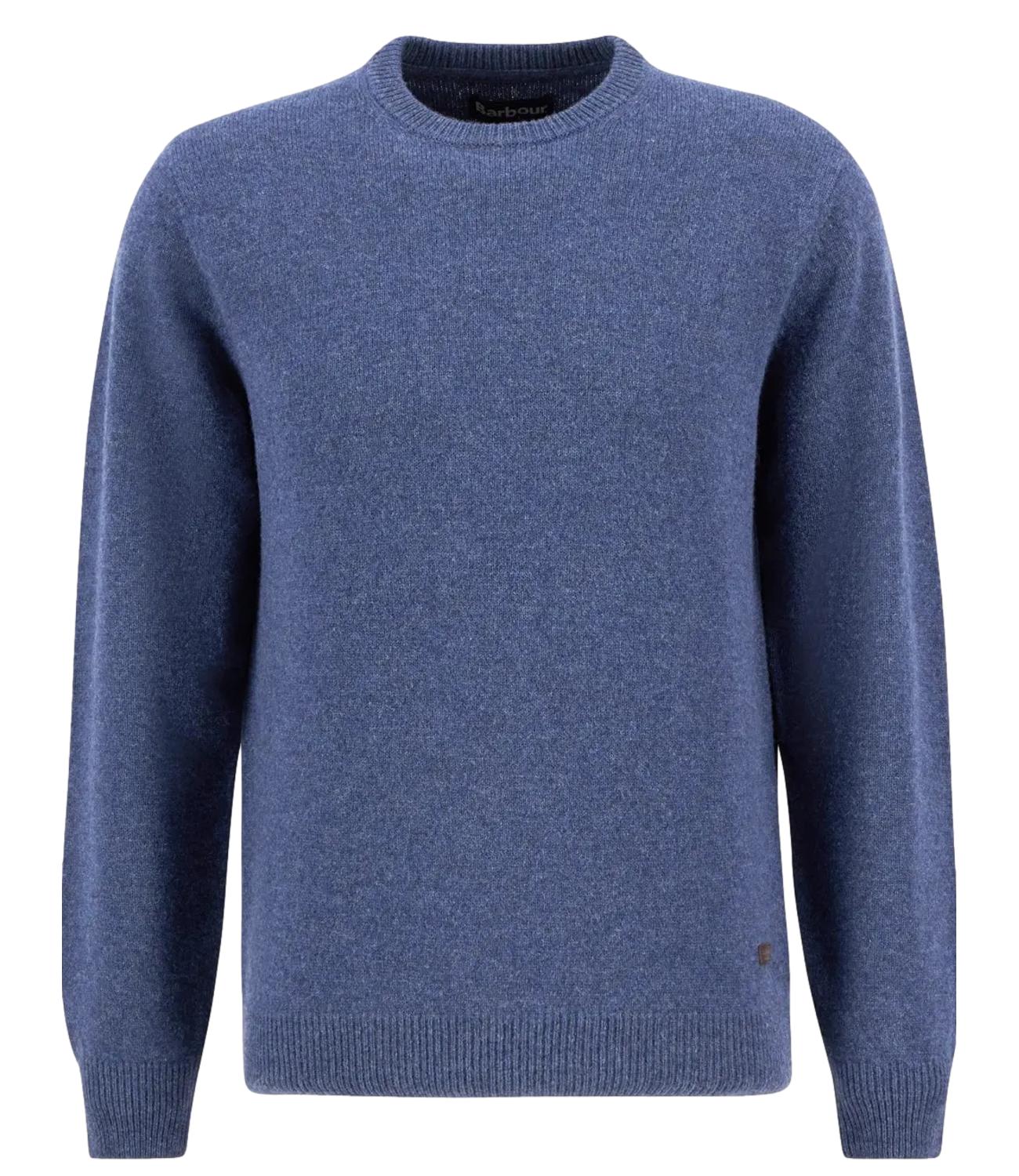 Maglione Essential patch crew blu aperto cobalto