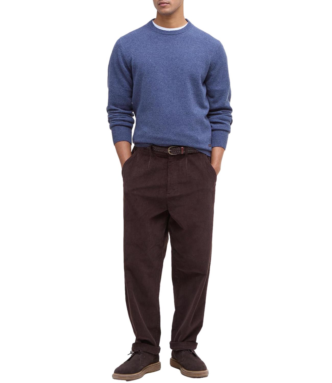 Maglione Essential patch crew blu aperto cobalto
