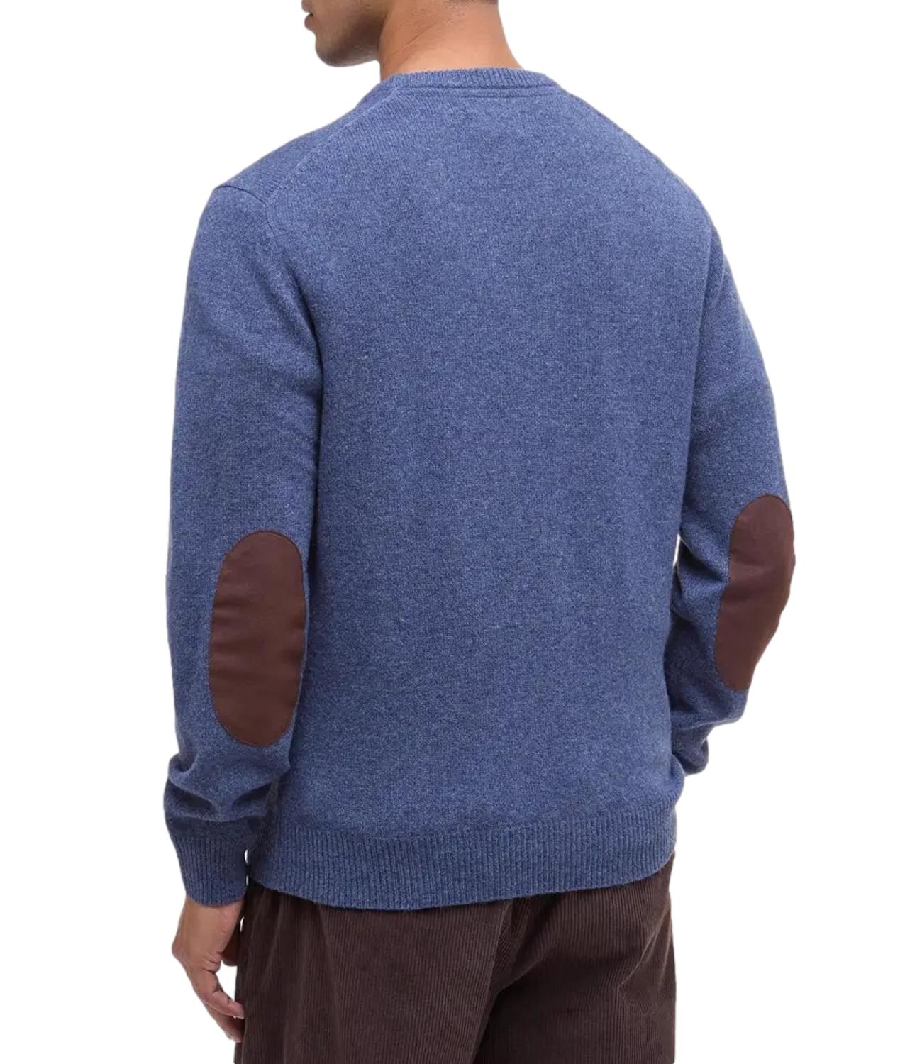 Maglione Essential patch crew blu aperto cobalto