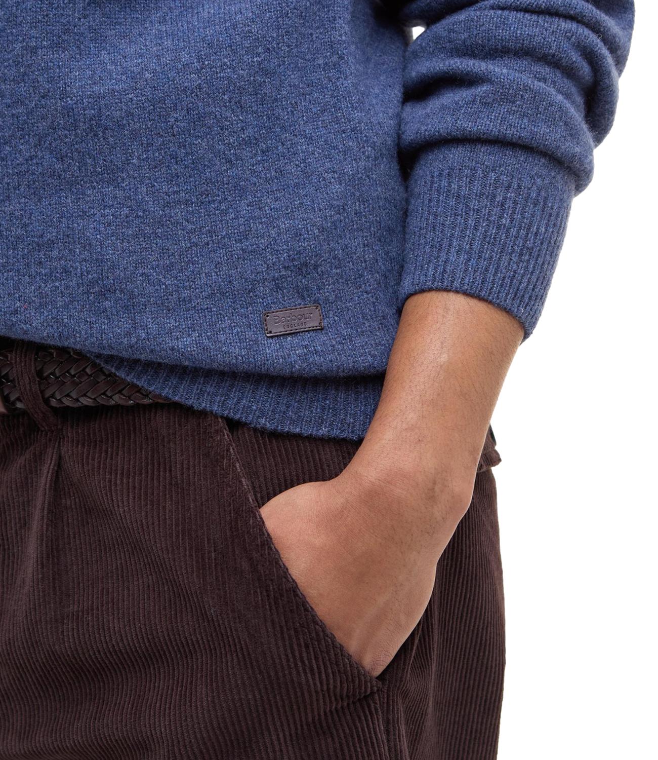 Maglione Essential patch crew blu aperto cobalto