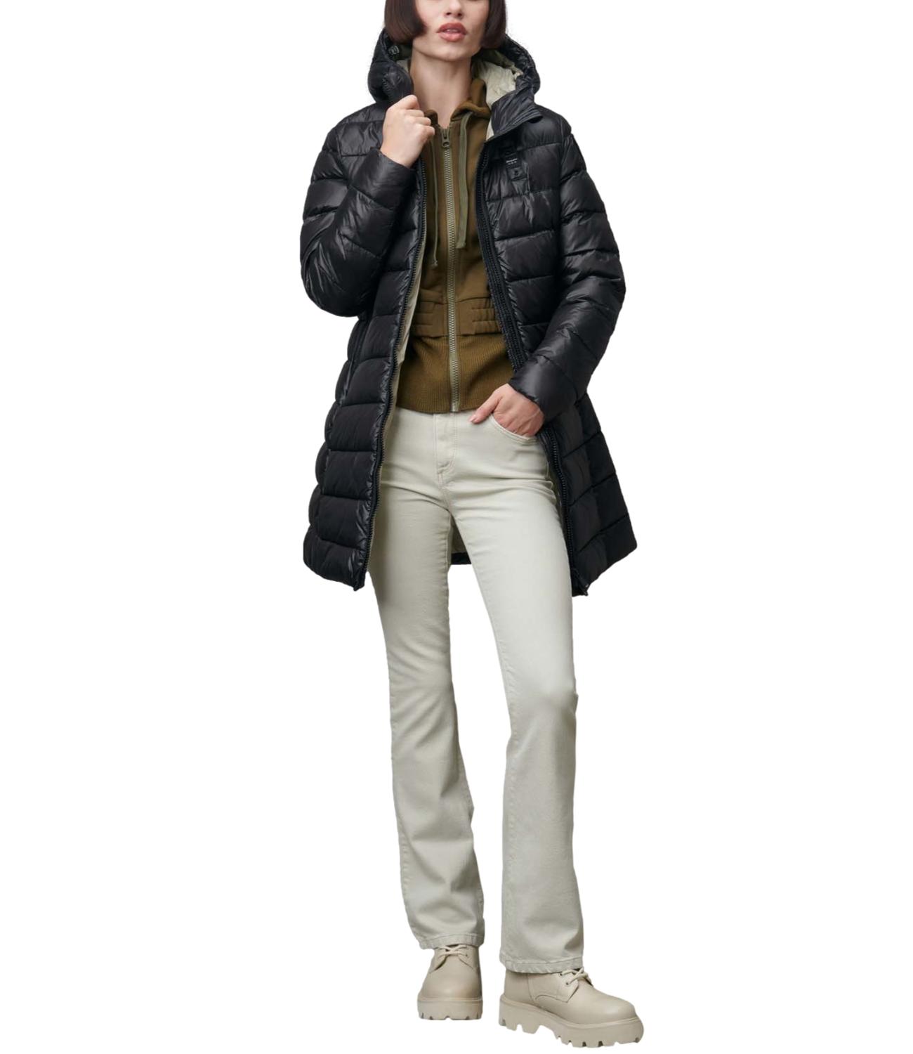 Piumino lungo ADELAIDE nero donna