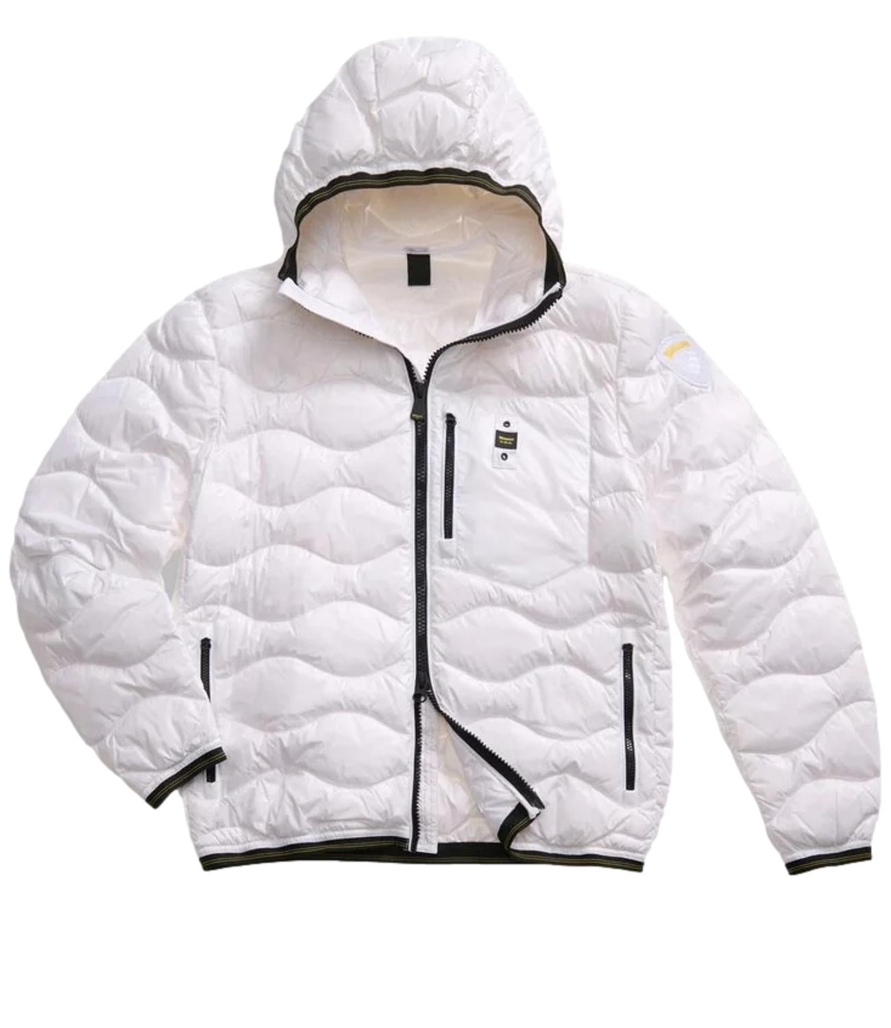 Giacca WAVE bianca uomo con cappuccio