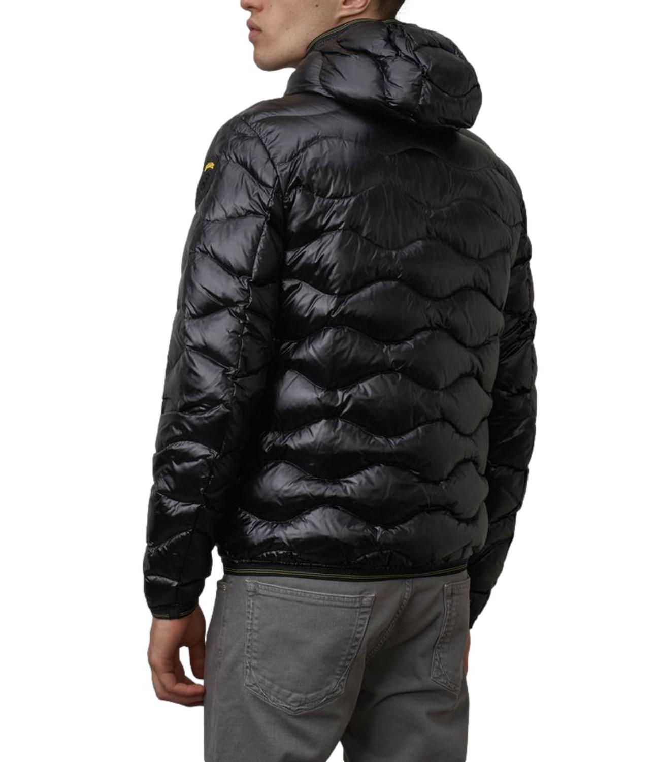 Giacca WAVE nera uomo con cappuccio