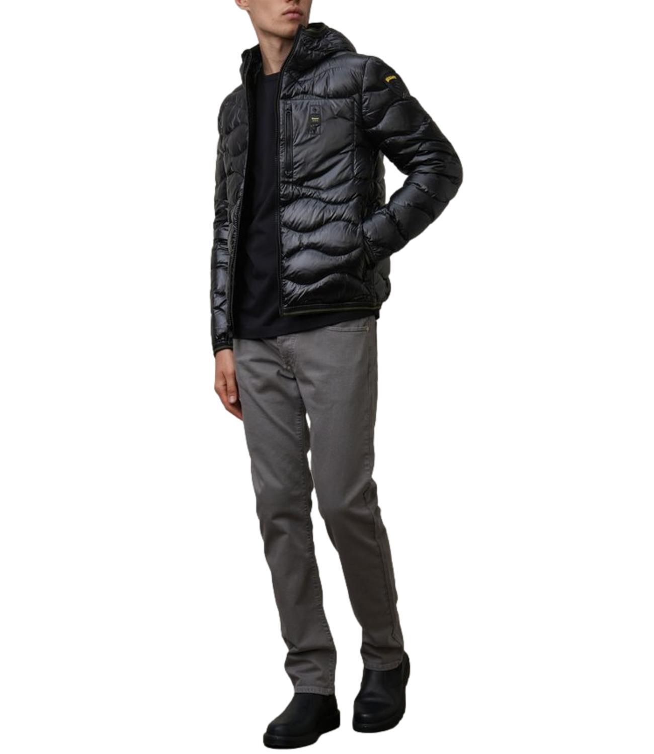 Giacca WAVE nera uomo con cappuccio