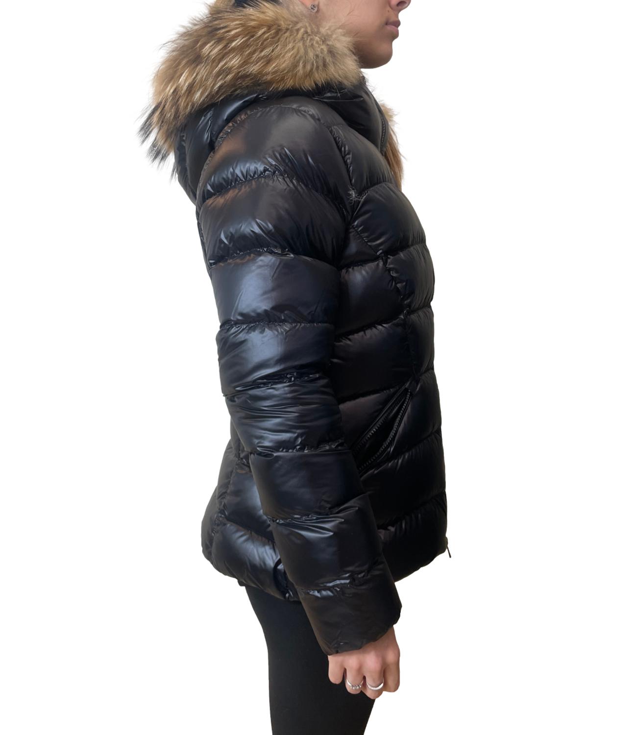 Ciesse Giacca RANGI REAL FUR Jet Black Donna