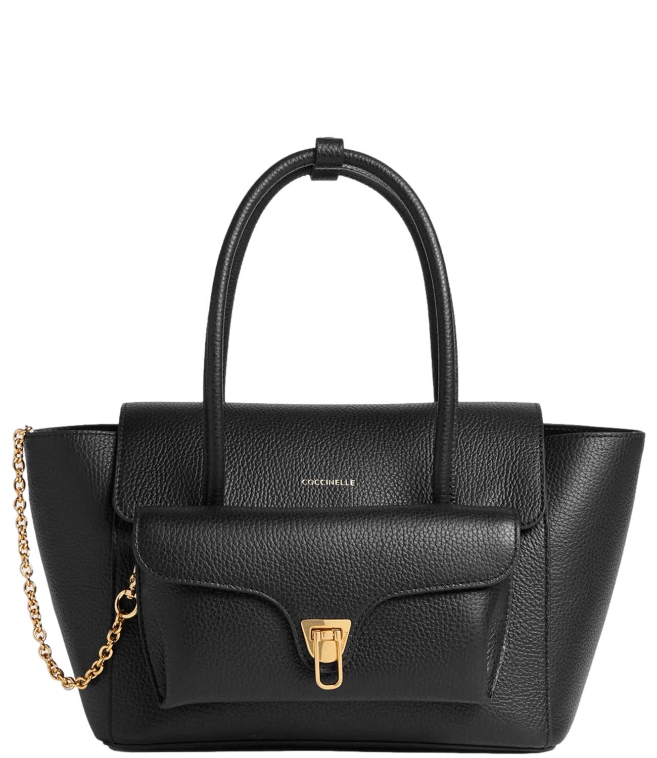 Coccinelle Borsa DOUBLE BEAT MEDIUM Noir Donna