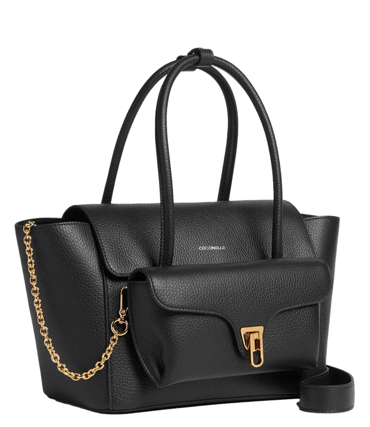 Coccinelle Borsa DOUBLE BEAT MEDIUM Noir Donna