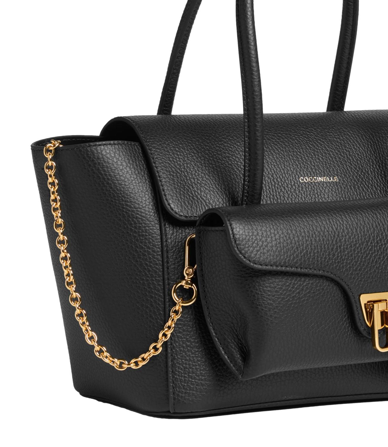 Coccinelle Borsa DOUBLE BEAT MEDIUM Noir Donna