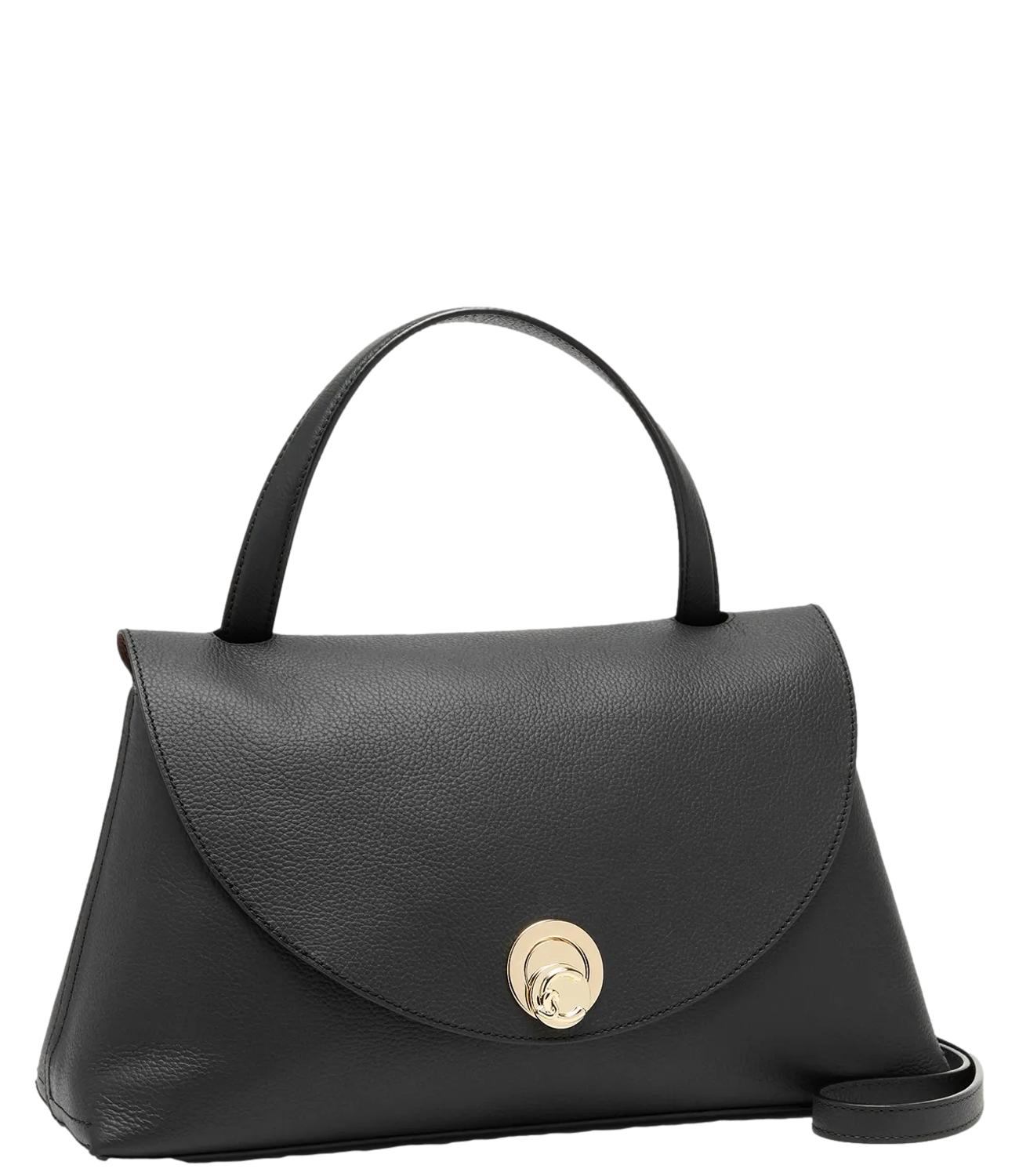 Coccinelle Borsa NIKLA MEDIUM Noir/Cognac Donna