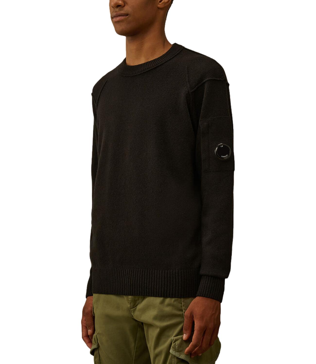 Pullover nero Lambswool GRS Crewneck Lens Sweater