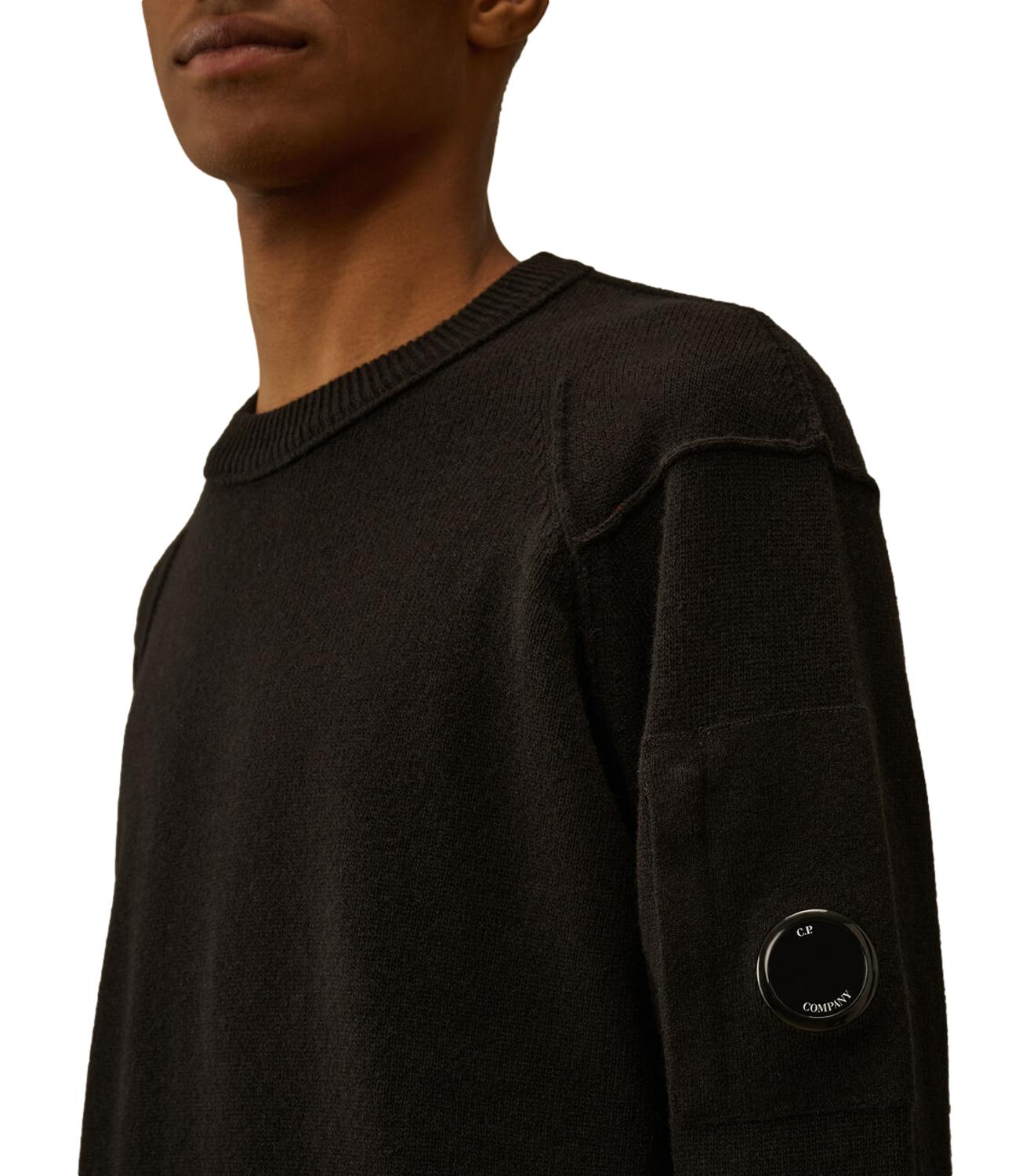 Pullover nero Lambswool GRS Crewneck Lens Sweater