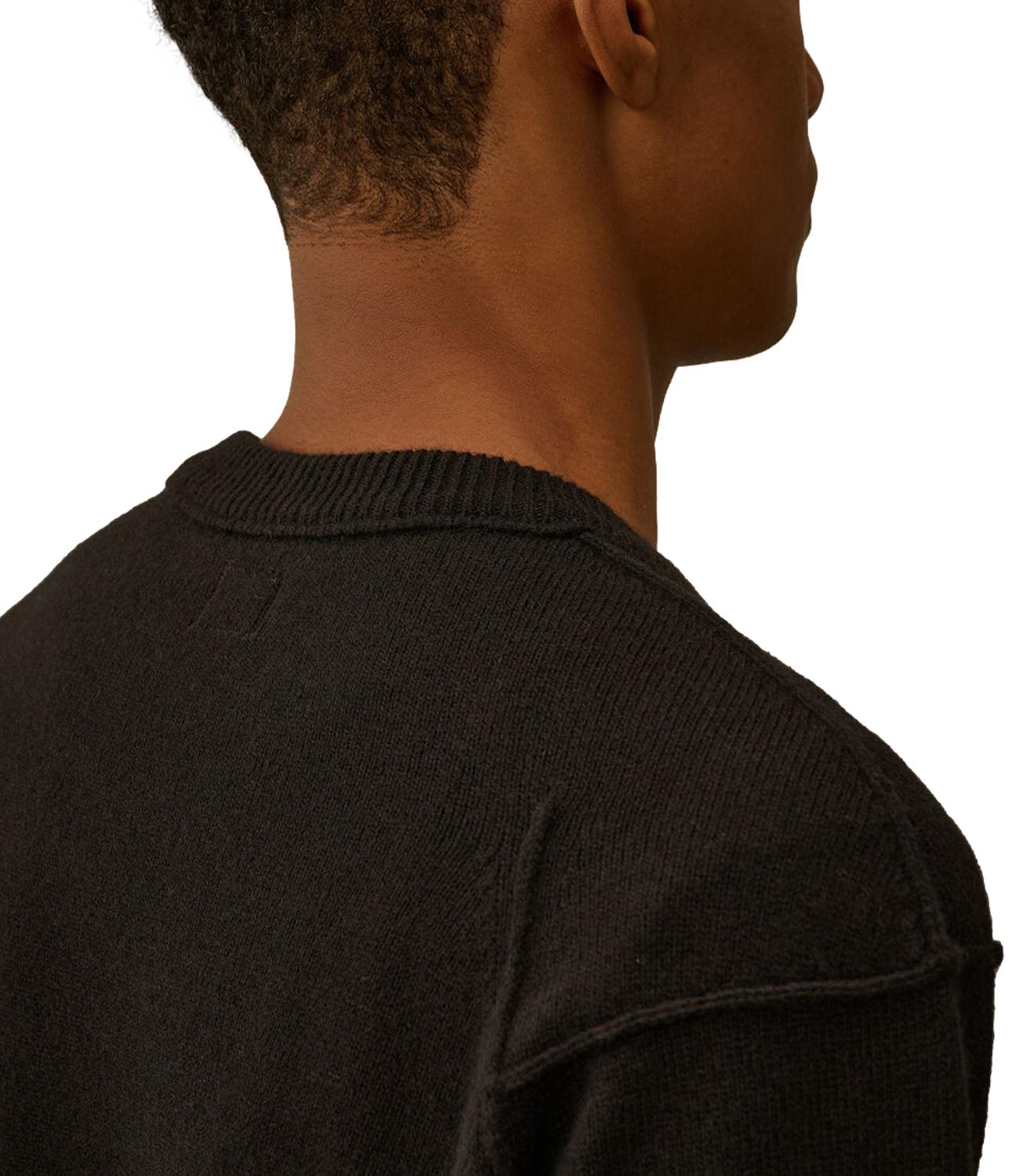 Pullover nero Lambswool GRS Crewneck Lens Sweater