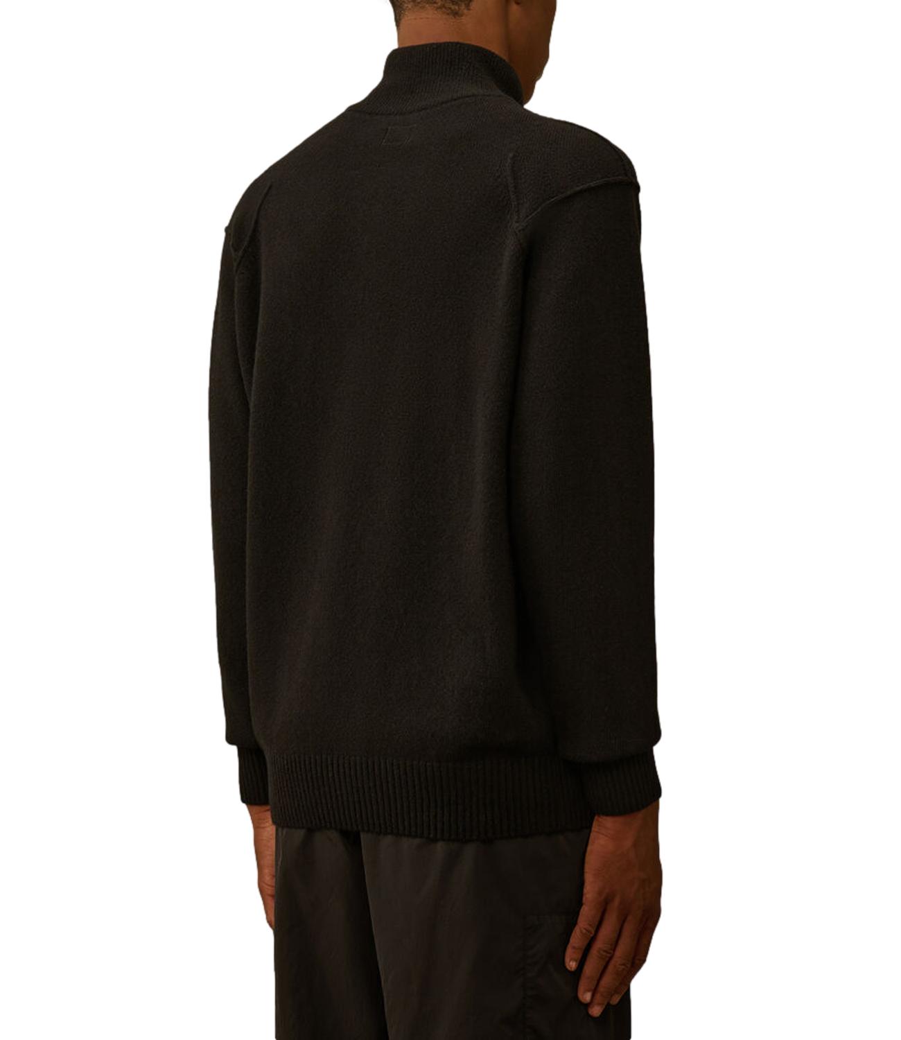 Maglia Lambswool GRS Half Zip Sweater nera