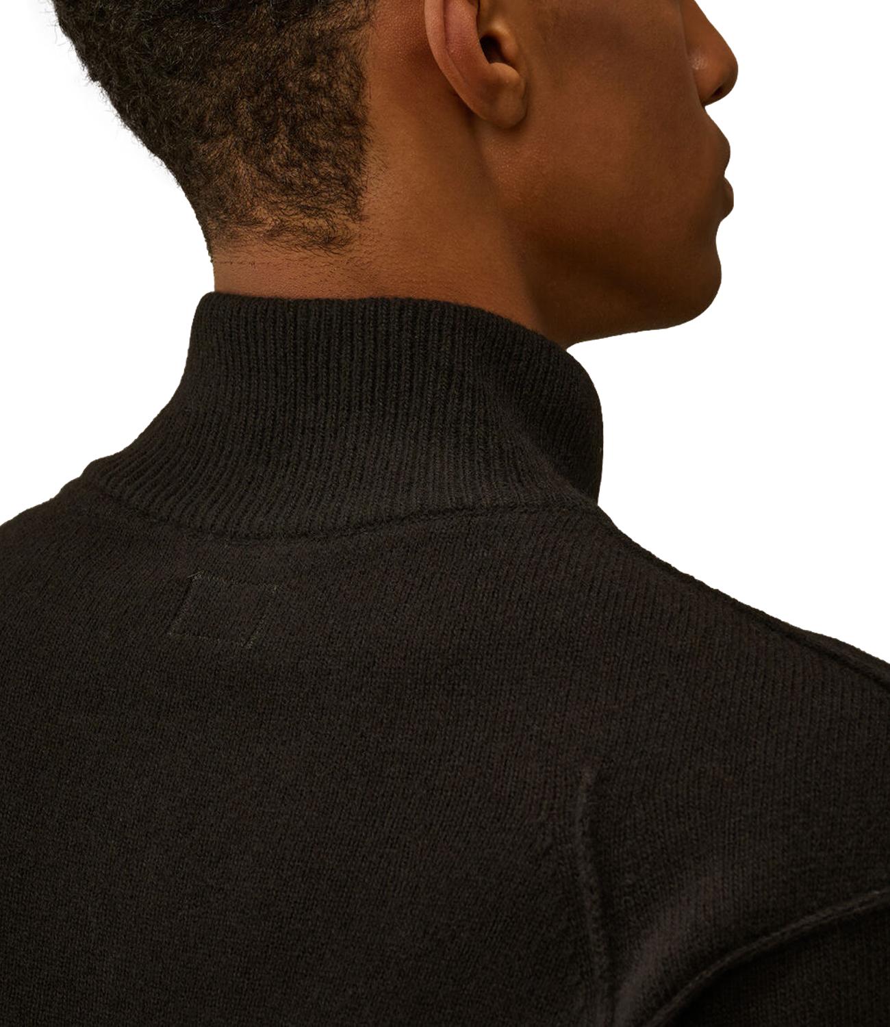 Maglia Lambswool GRS Half Zip Sweater nera