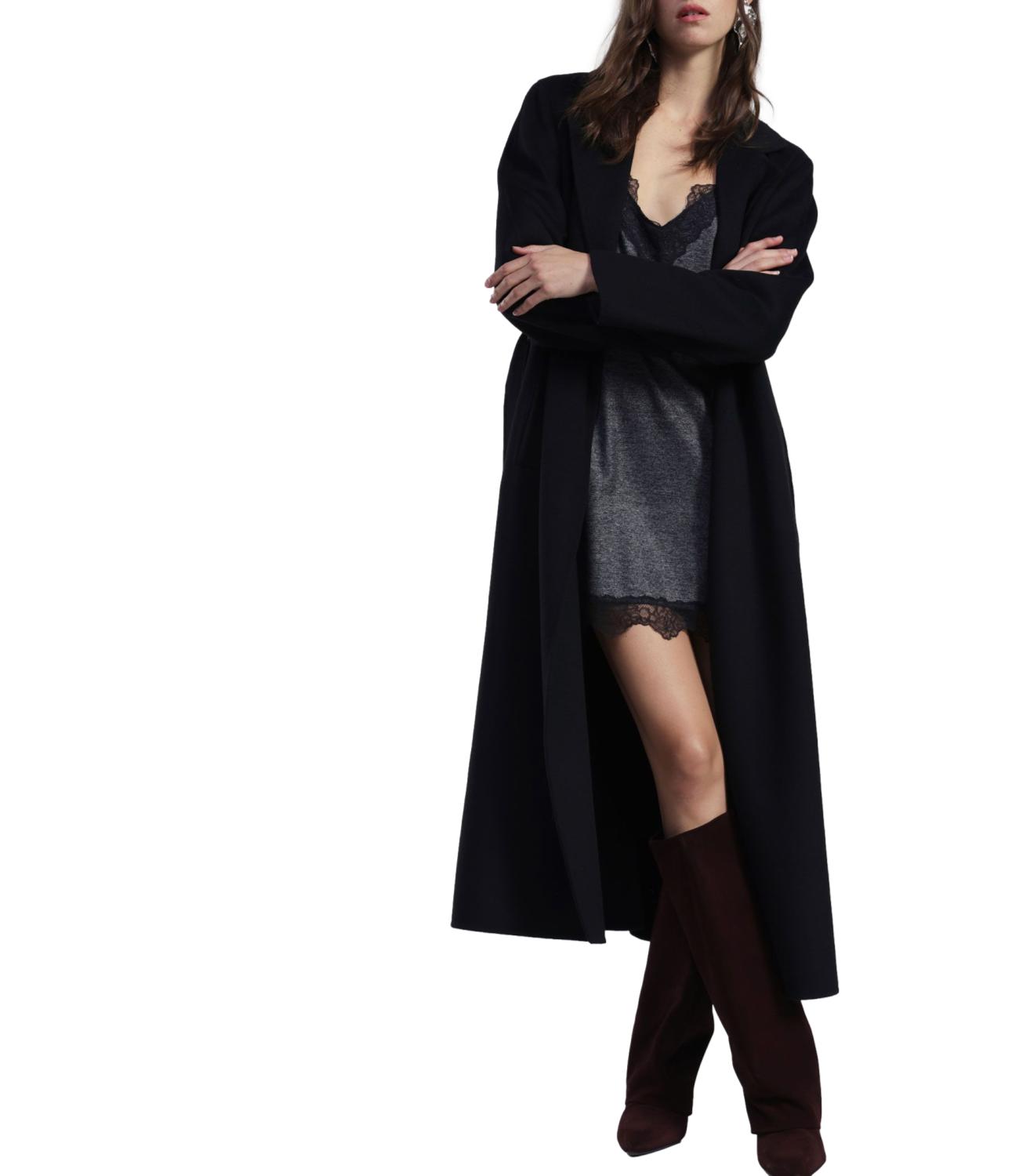Dixie Cappotto Lungo Nero Donna