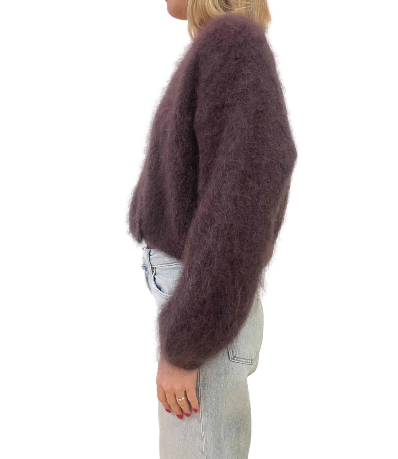 Dixie Cardigan Asimmetrico Marrone Donna