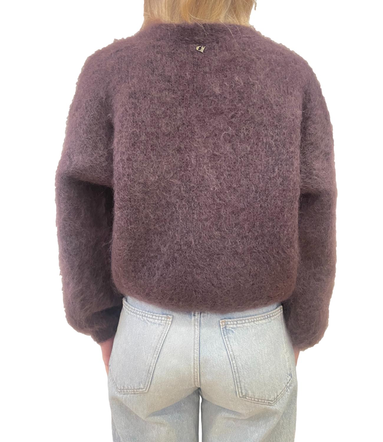 Dixie Cardigan Asimmetrico Marrone Donna