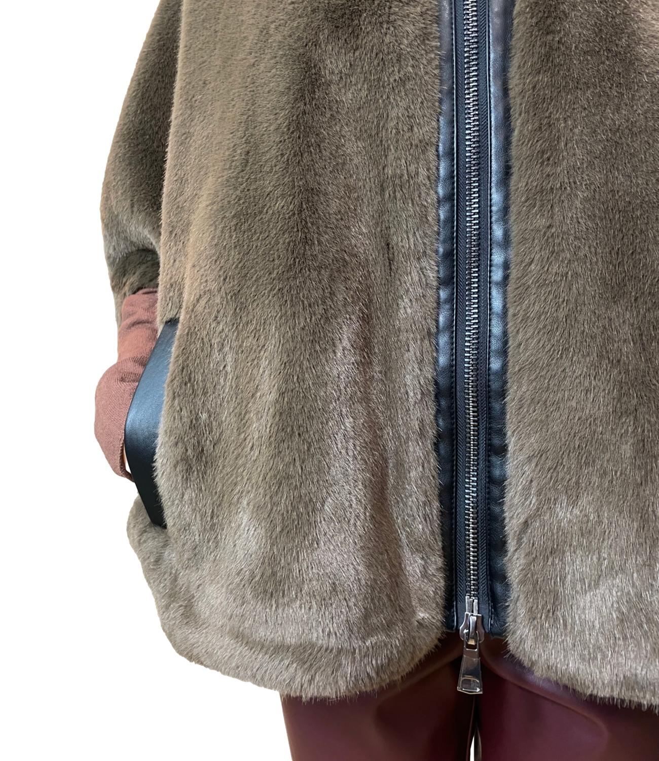 Dixie Giubbino Eco-fur Visone Donna