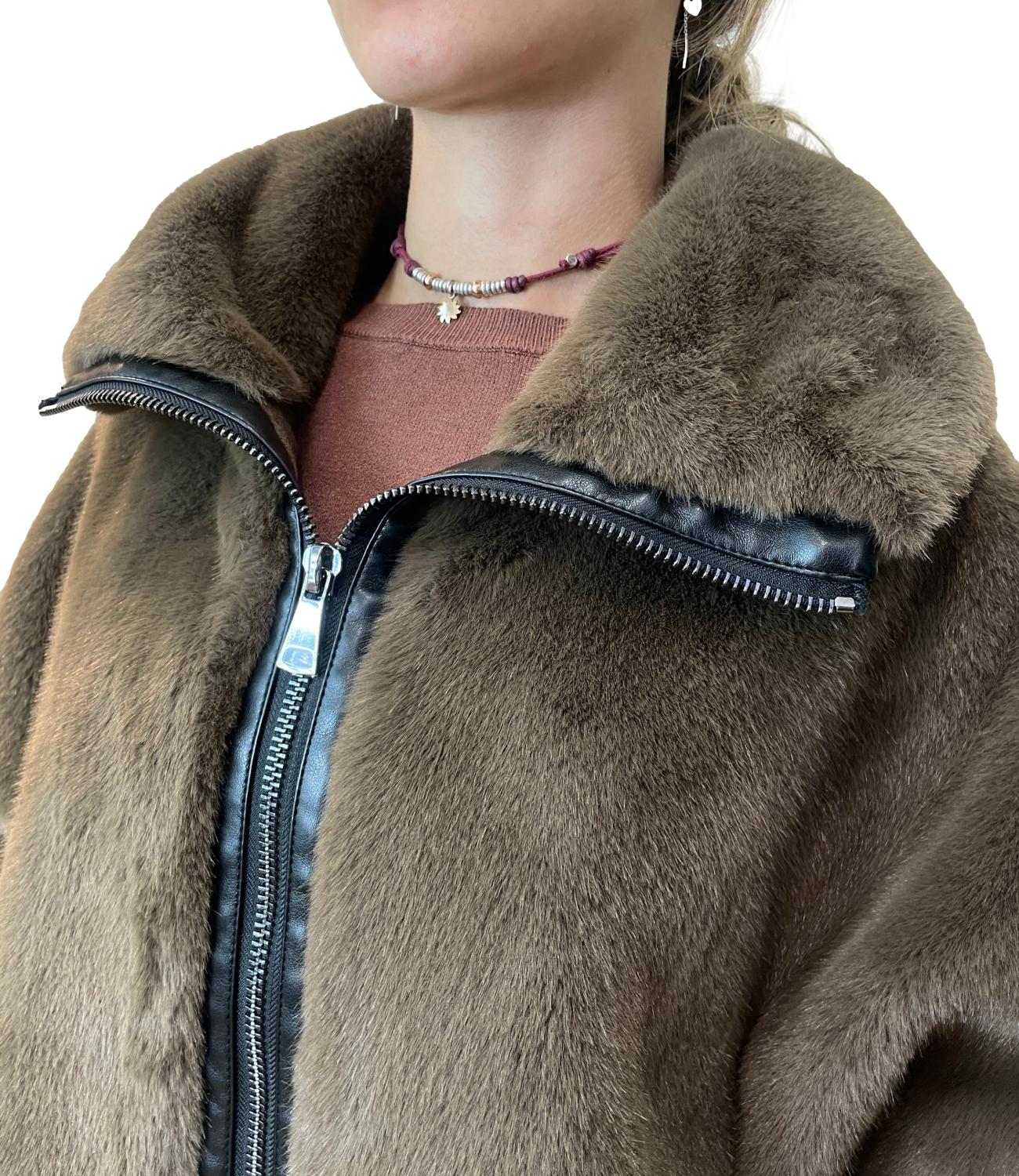 Dixie Giubbino Eco-fur Visone Donna