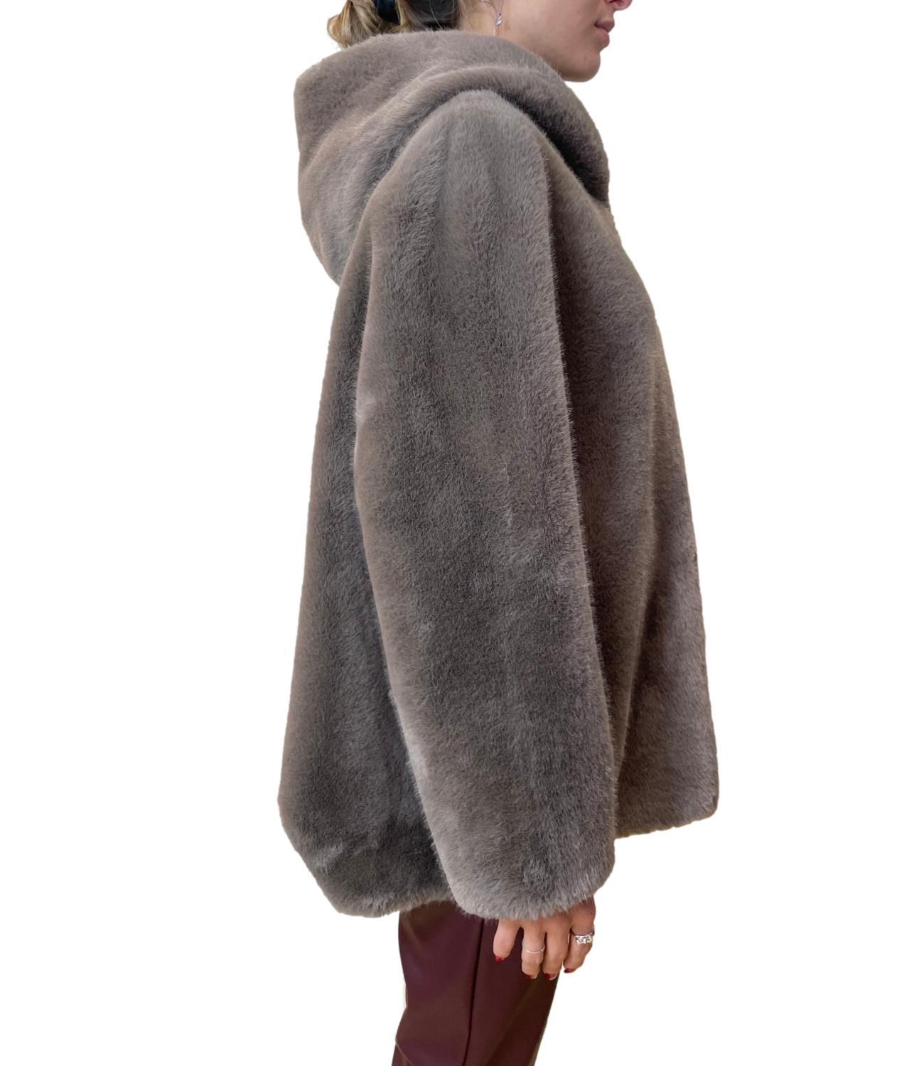 Dixie Giubbino Ecopelliccia Tortora Donna