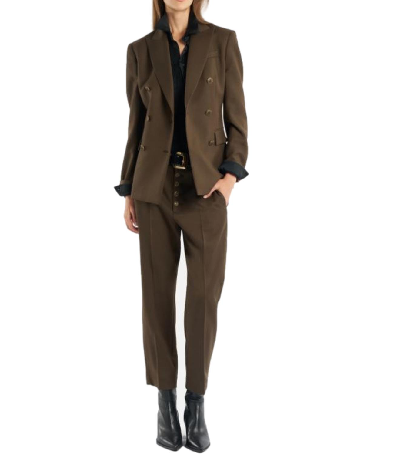 Pantaloni Nima Loose marrone Palude