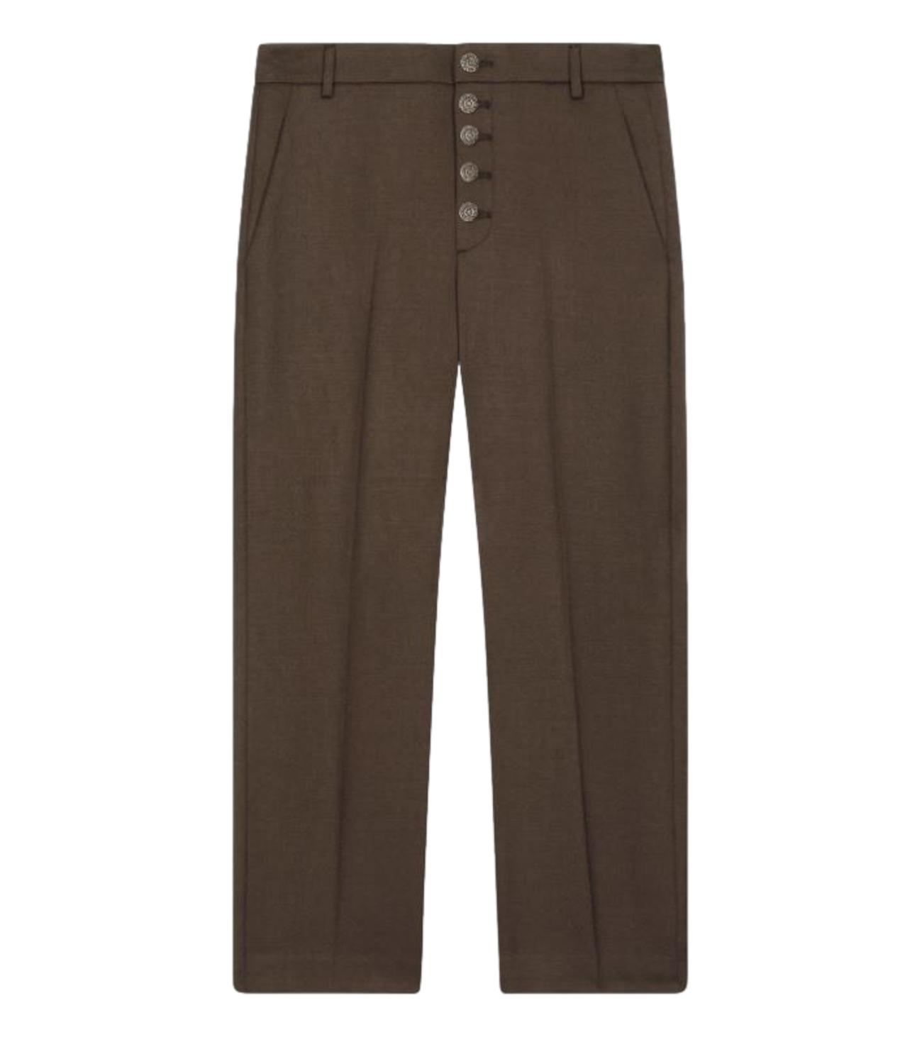 Pantaloni Nima Loose marrone Palude