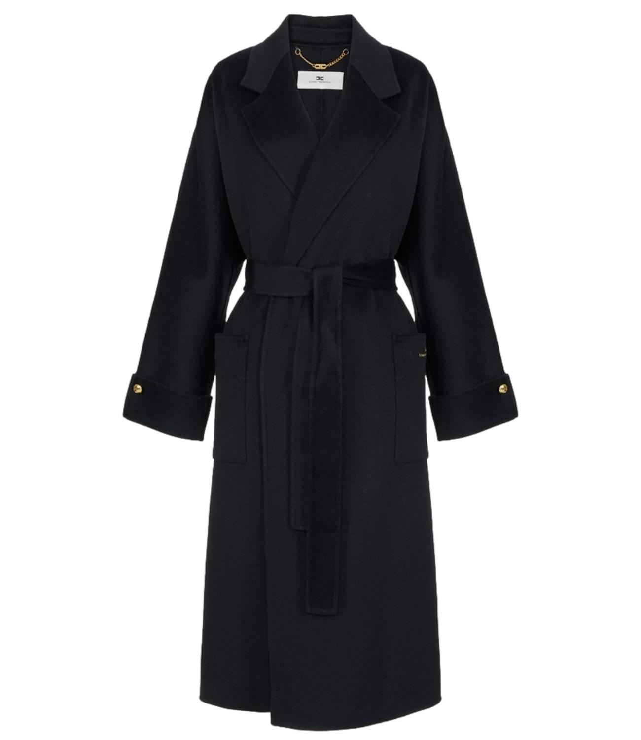 EF Cappotto nero con cintura
