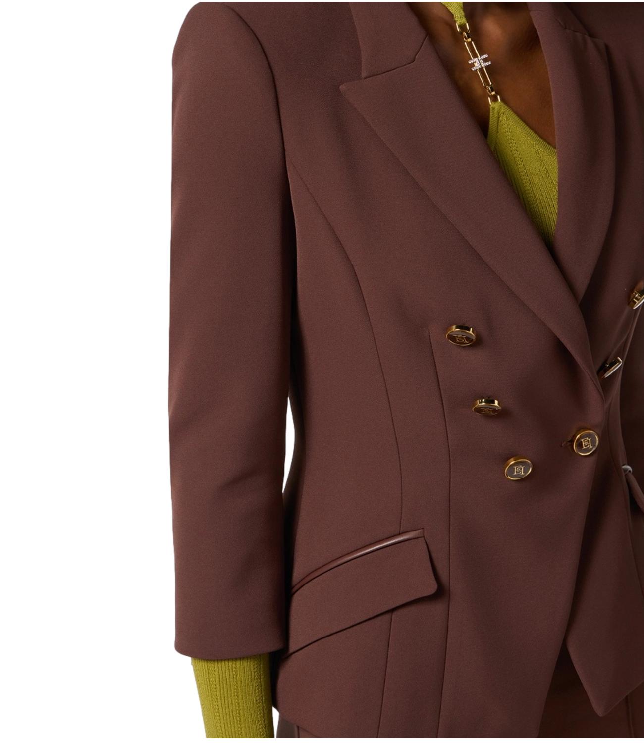 Elisabetta Franchi giacca marrone donna