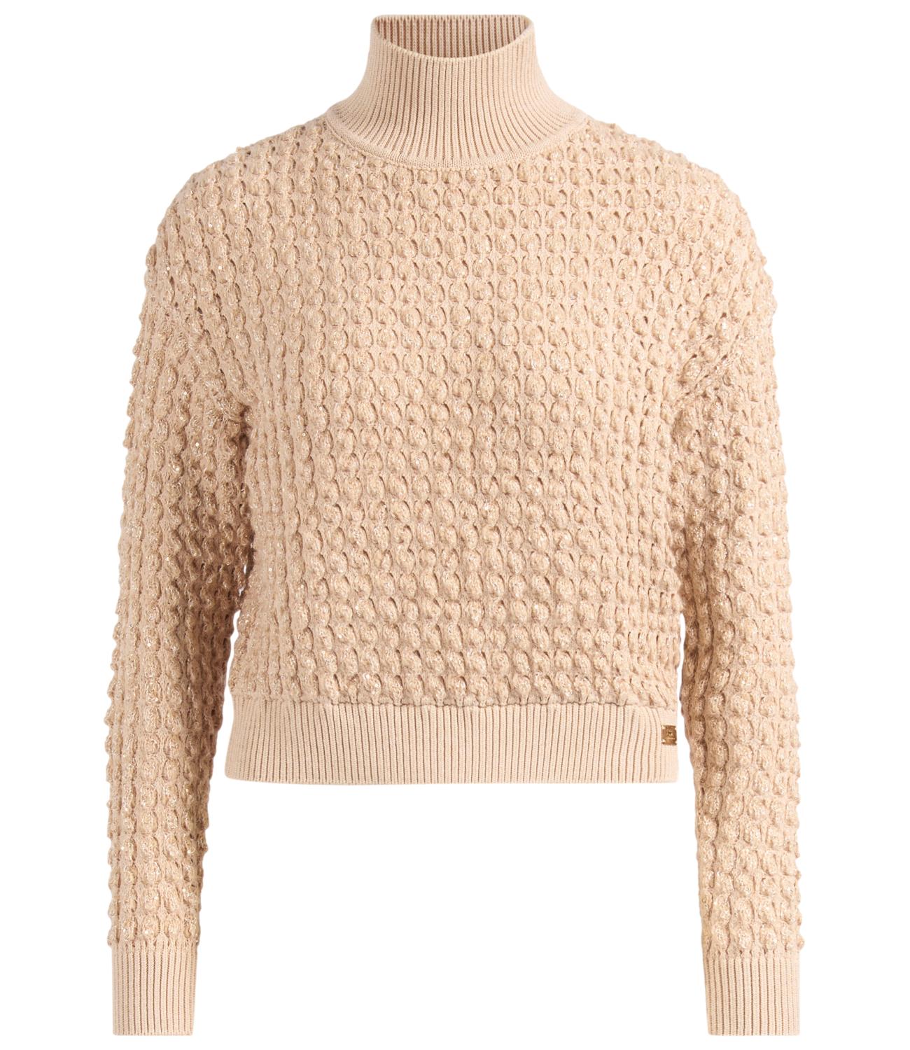 EF maglia tricot beige donna