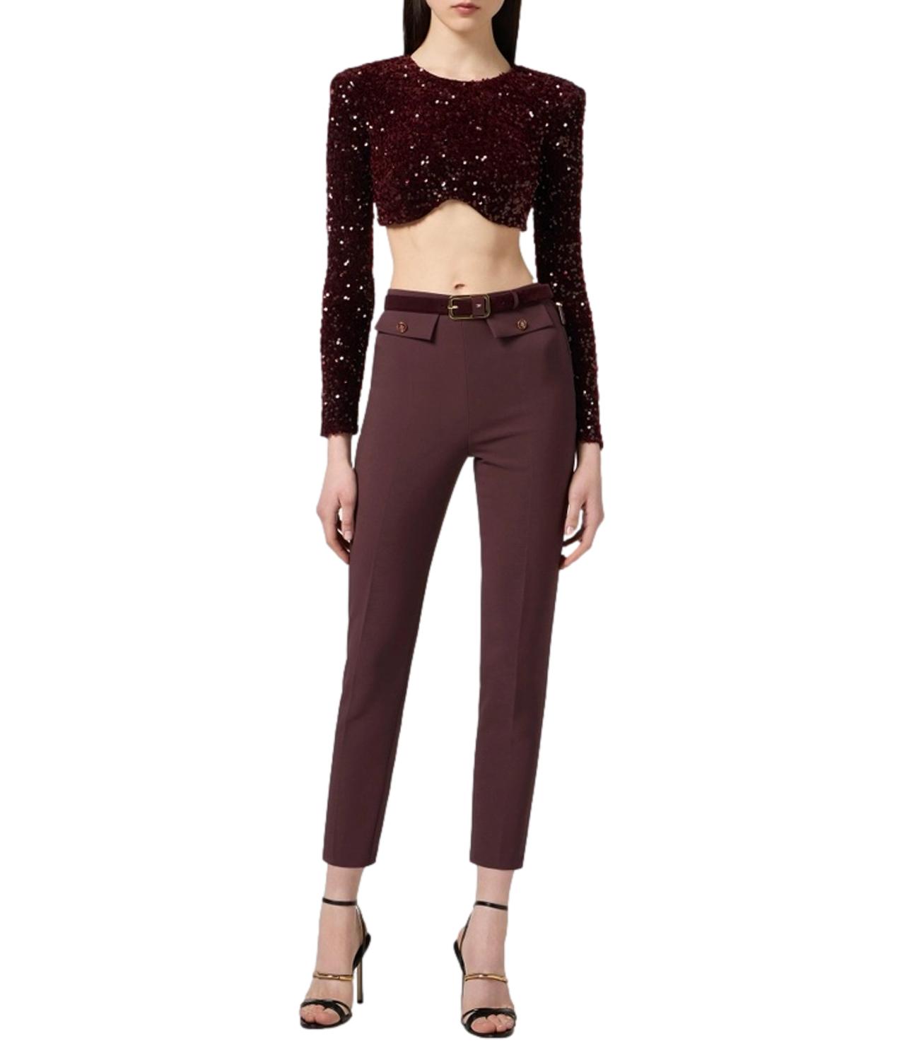 EF pantalone bordeaux donna