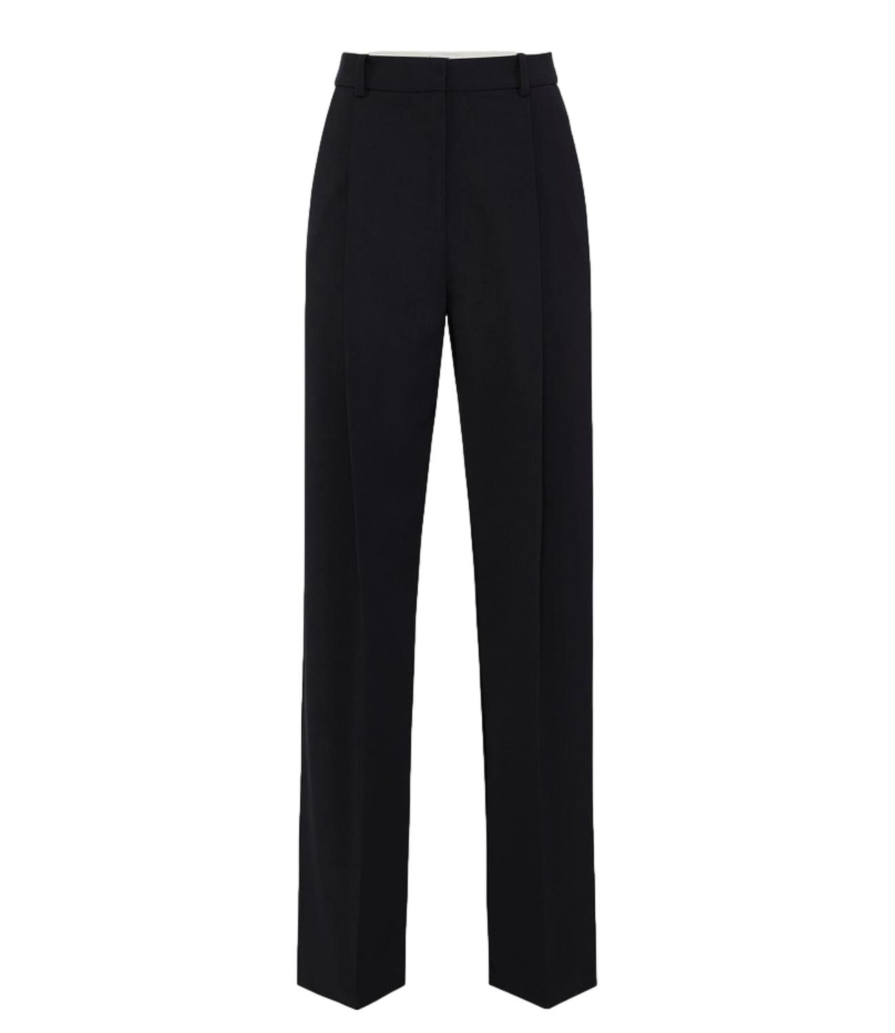 Pantaloni neri in crêpe leggero nero