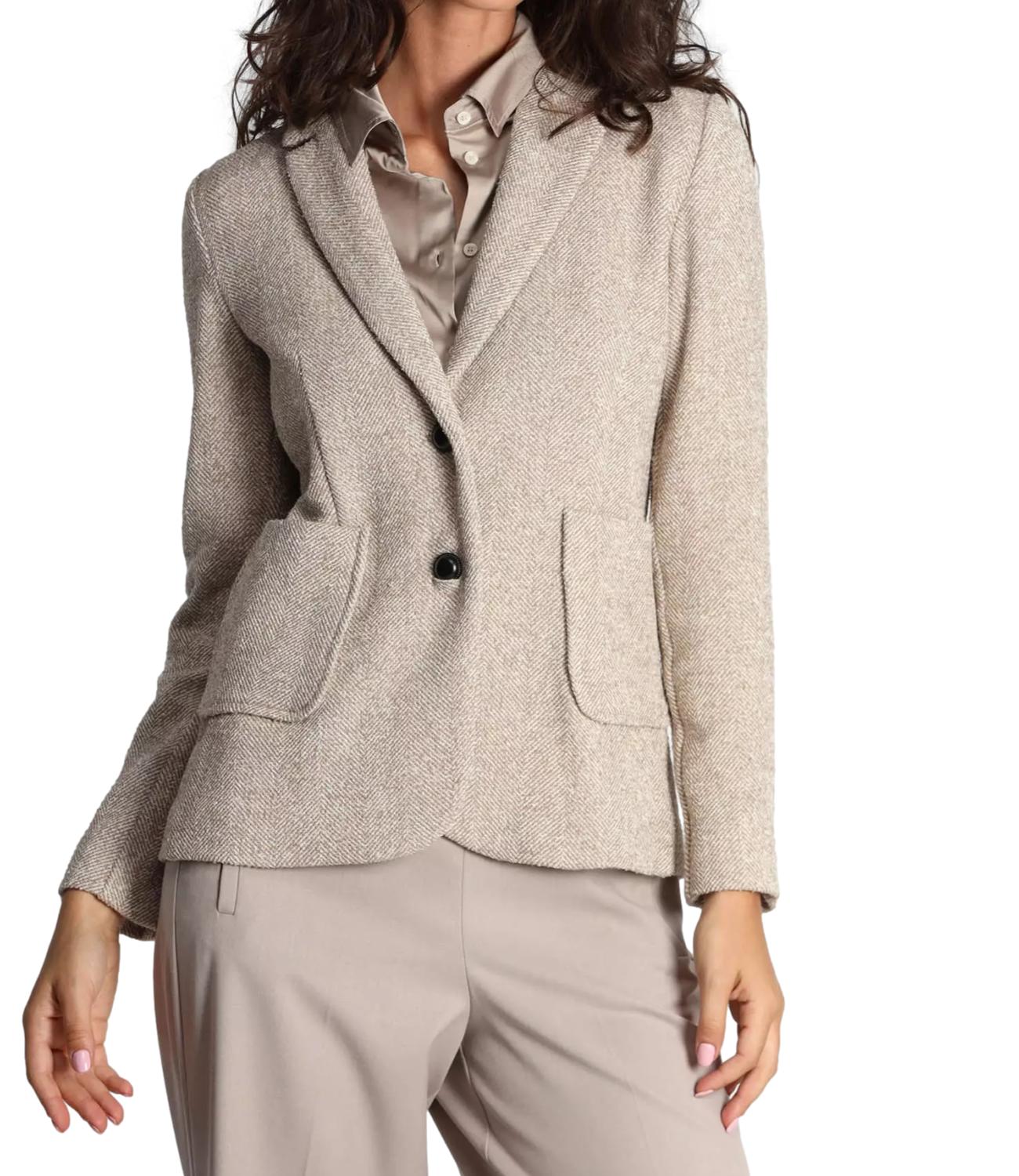 Emme Marella Giacca DEAR Beige/Bianco Donna
